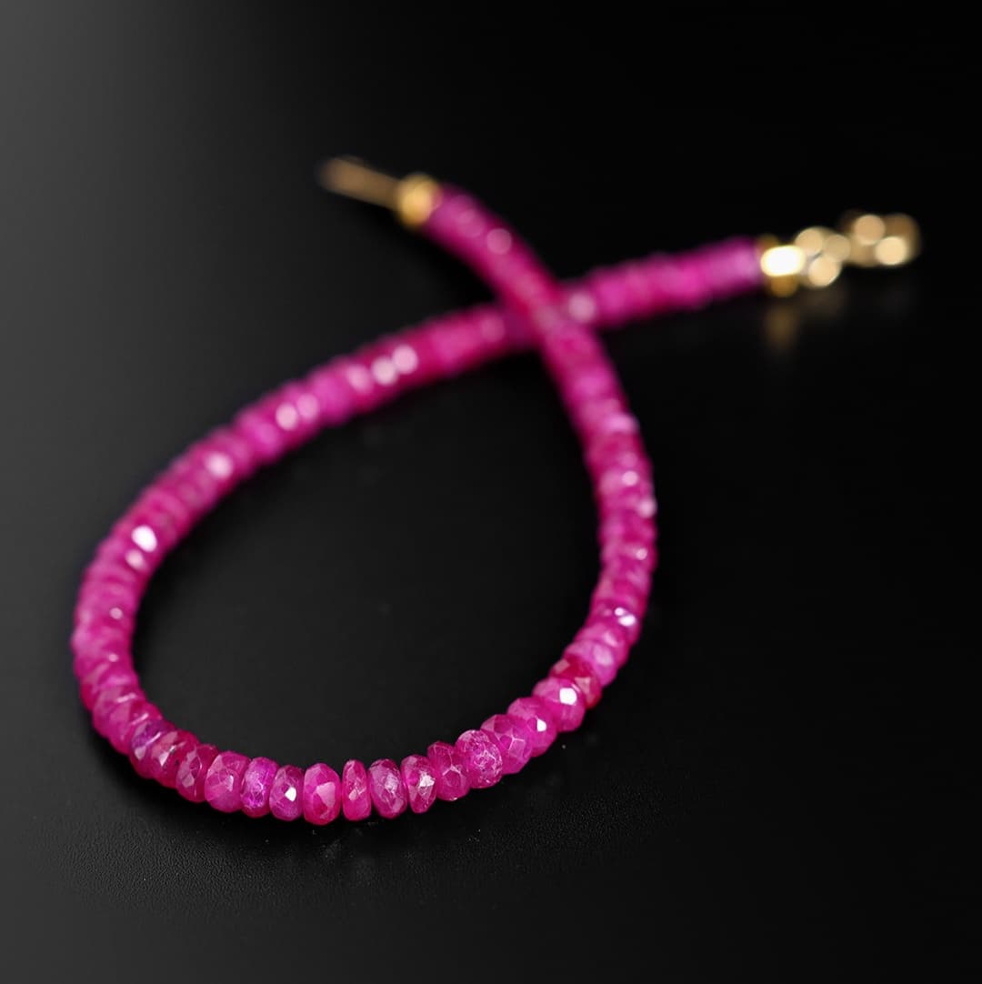 天然石ブレスレット サファイアピンク2~3mm/3~4mm
