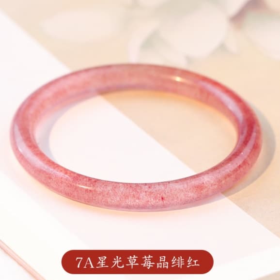 天然石ブレスレット ストロベリークォーツリングバングル