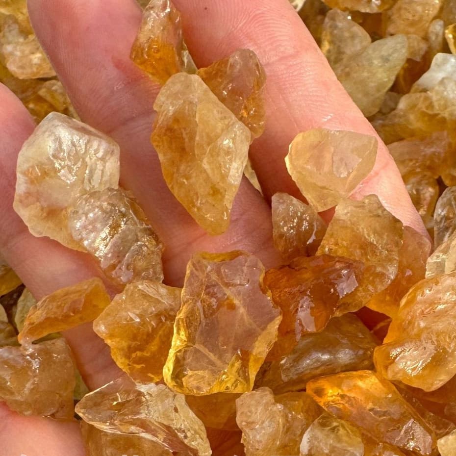 天然石ブレスレット シトリン原石（500ｇ） 黄水晶原石セット