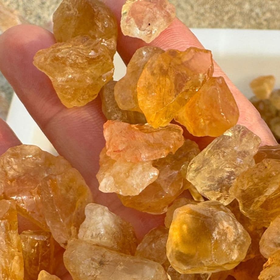 天然石ブレスレット シトリン原石（500ｇ） 黄水晶原石セット