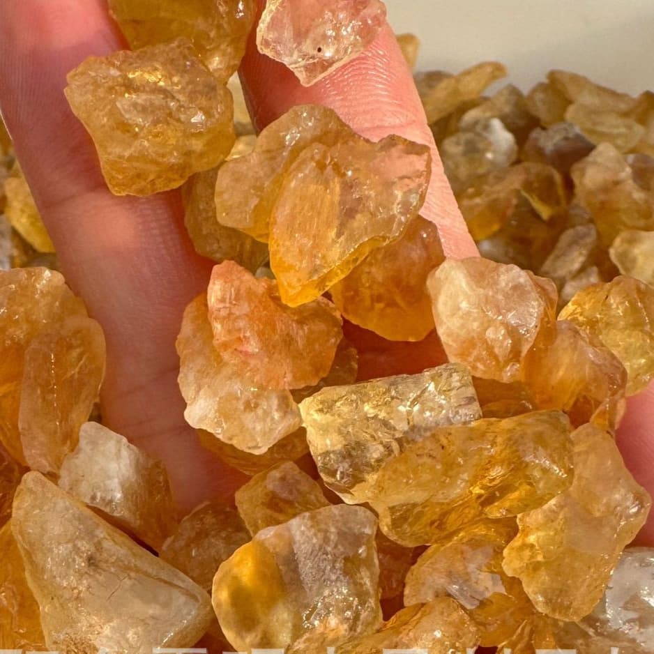 天然石ブレスレット シトリン原石（500ｇ） 黄水晶原石セット