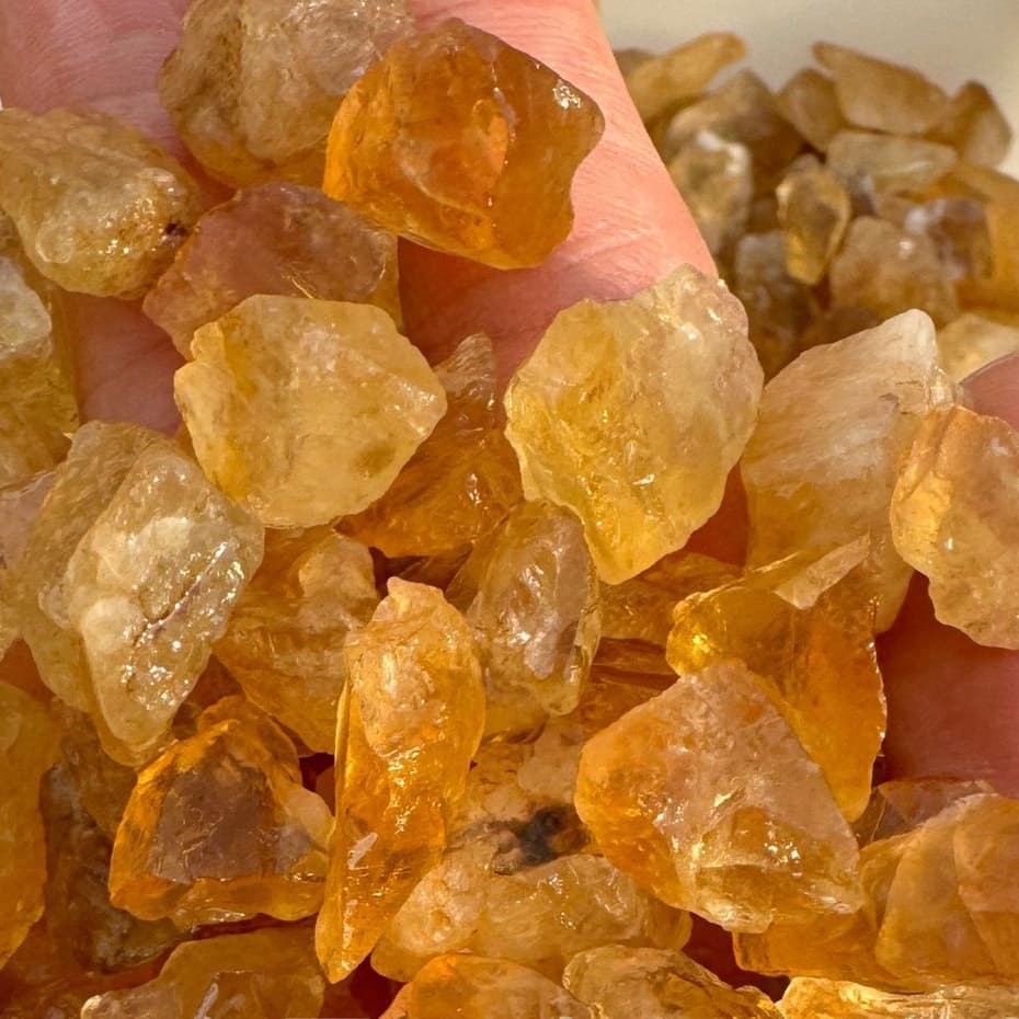天然石ブレスレット シトリン原石（500ｇ） 黄水晶原石セット