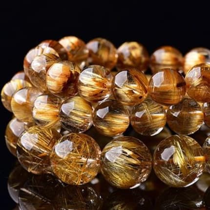 天然石ブレスレット ゴールドルチル 金針水晶