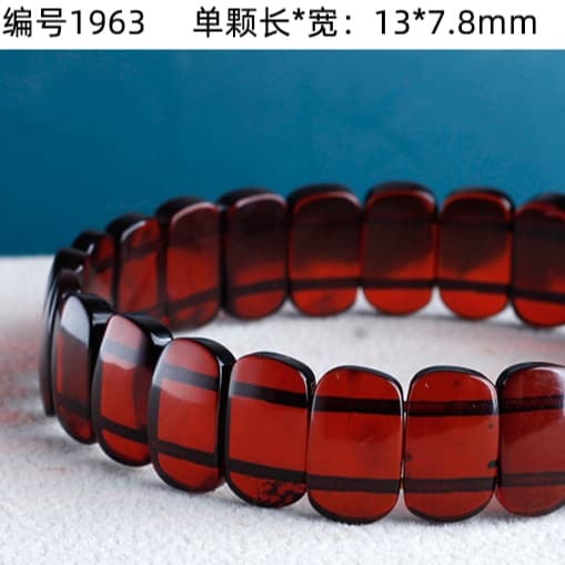 天然石バングル アンバー 琥珀
