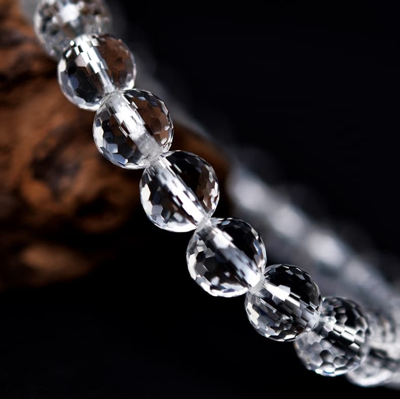 天然石ブレスレット クリスタルカット 水晶