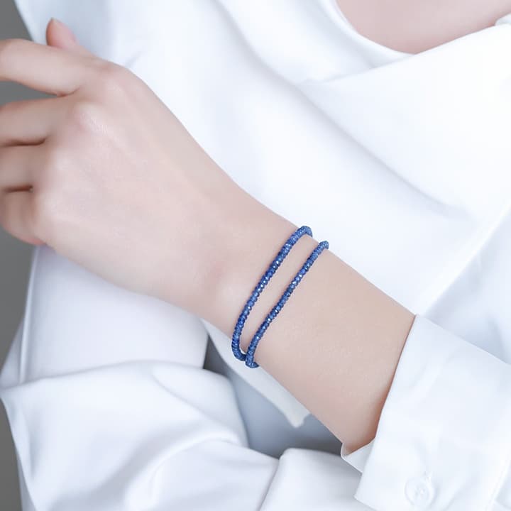 天然石ブレスレット サファイア2.5~3mm/3~3.5mm