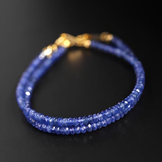 天然石ブレスレット サファイア2.5~3mm/3~3.5mm