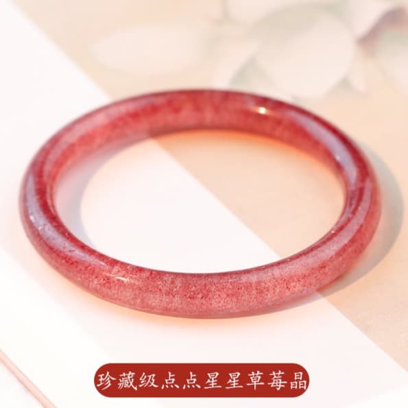 天然石ブレスレット ストロベリークォーツリングバングル