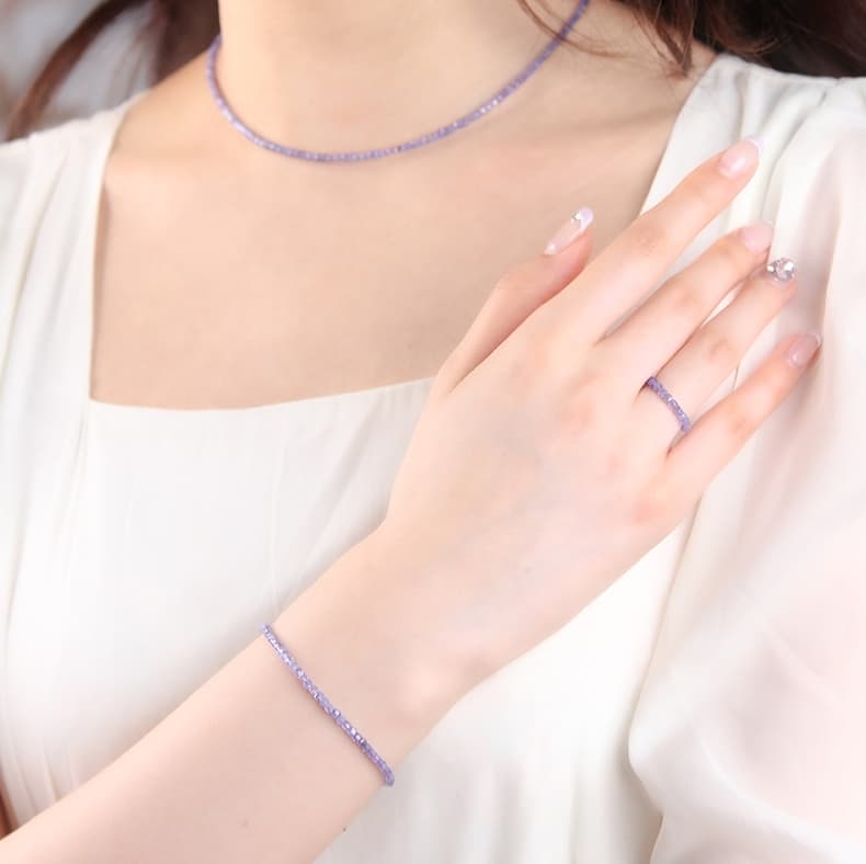 天然石ブレスレット タンザナイト