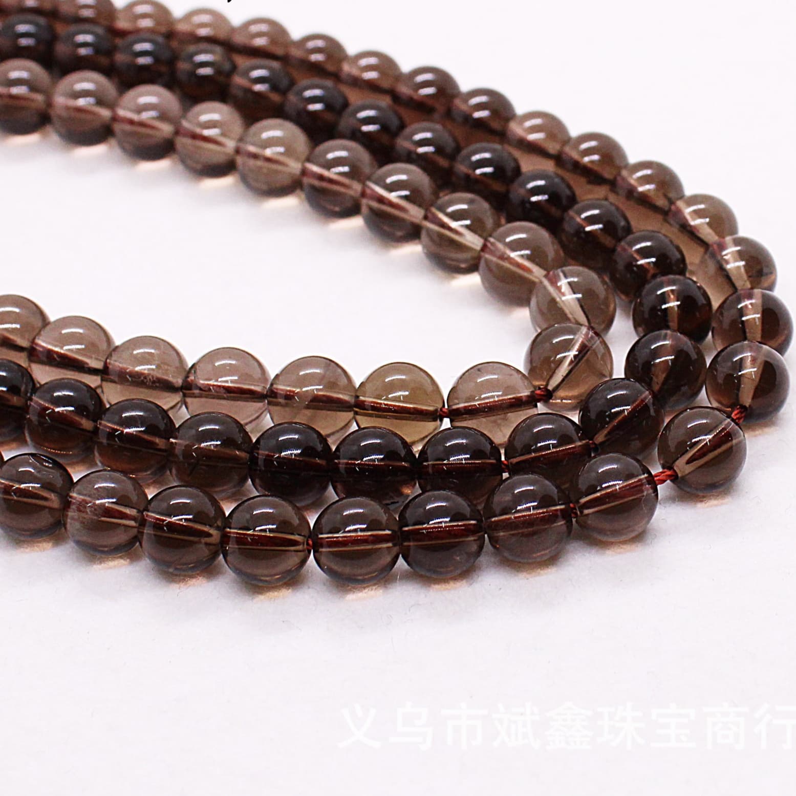 天然石ブレスレット スモーキークォーツ連材 煙水晶