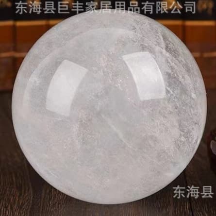 天然石ブレスレット ホワイトクリスタルスフィア 白水晶球 浄化スフィア