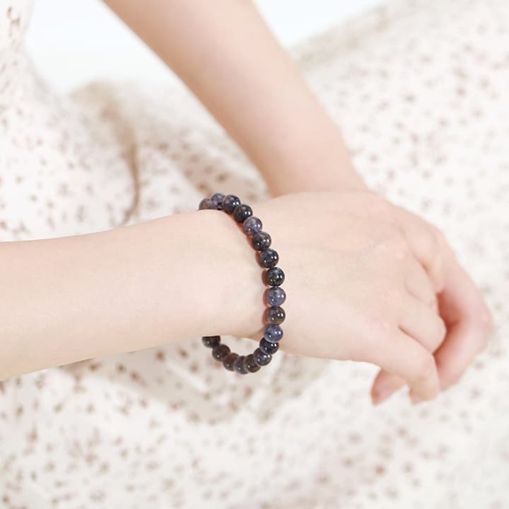 天然石ブレスレット アイオライト 菫青石