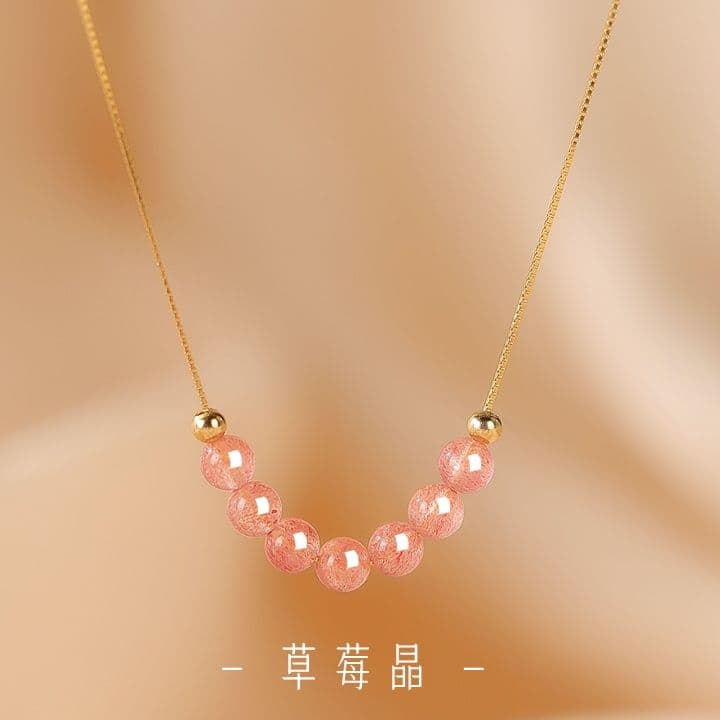 天然石 透明結晶 ネックレス