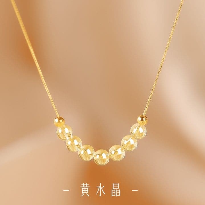 天然石 透明結晶 ネックレス
