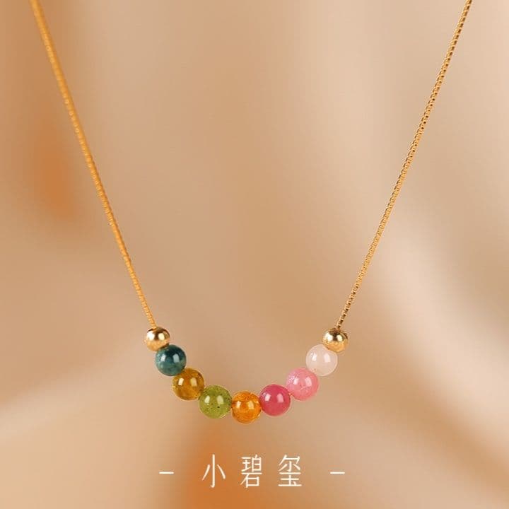 天然石 透明結晶 ネックレス