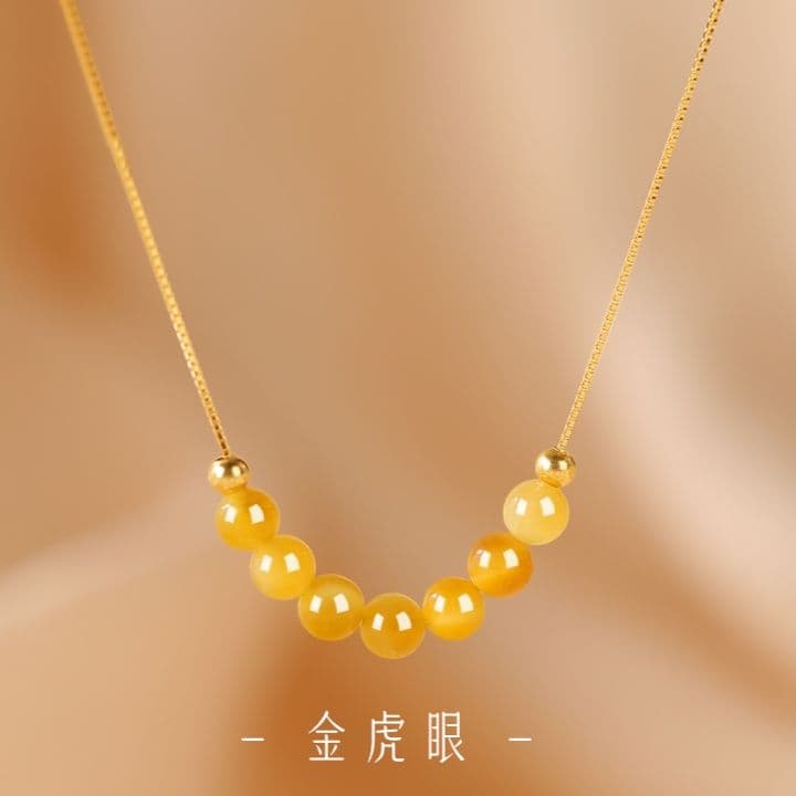 天然石 透明結晶 ネックレス