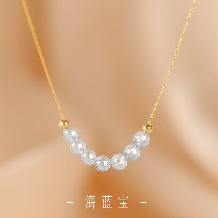 天然石 透明結晶 ネックレス