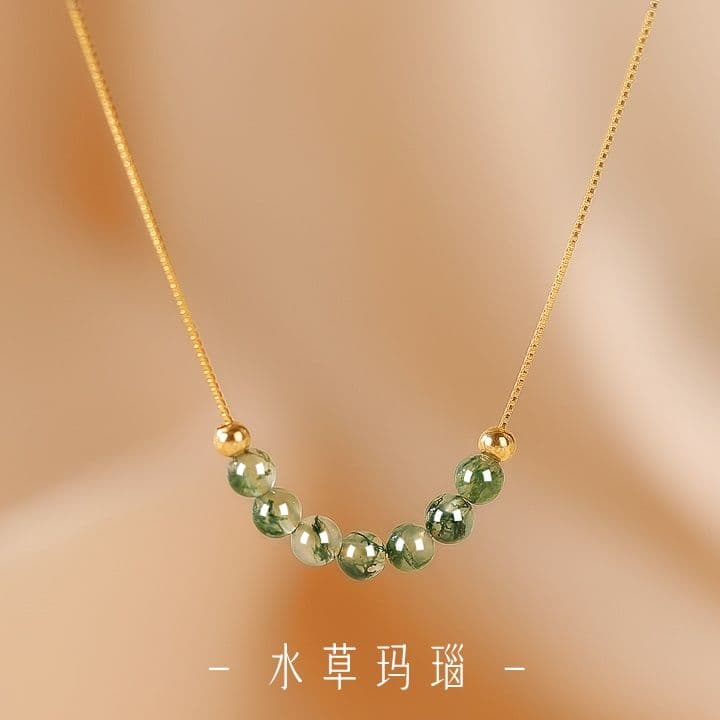 天然石 透明結晶 ネックレス