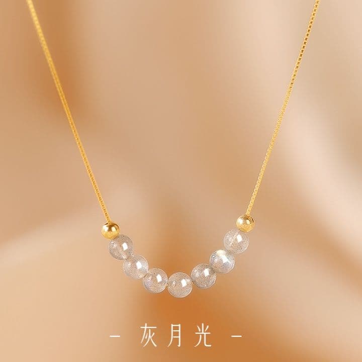天然石 透明結晶 ネックレス