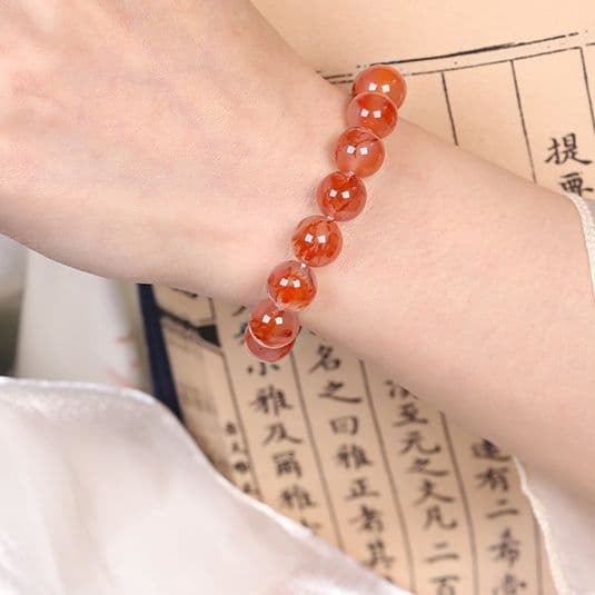天然石ブレスレット 氷飘南紅瑪瑙