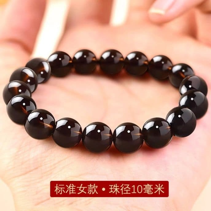 天然石ブレスレット モリオン 黒水晶