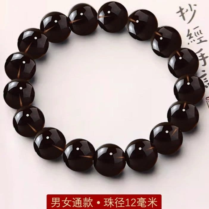 天然石ブレスレット モリオン 黒水晶