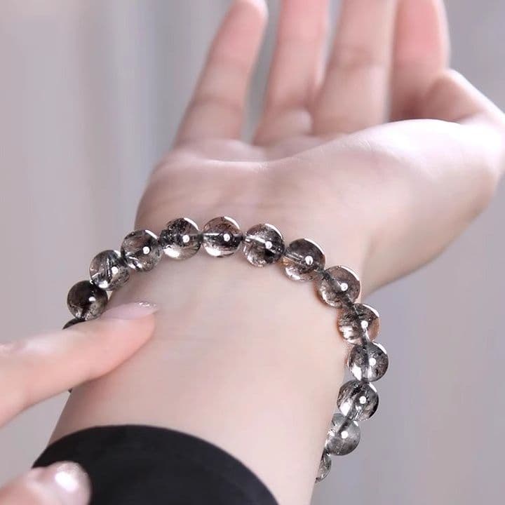 天然石ブレスレット ブラックエレスチャルクォーツ