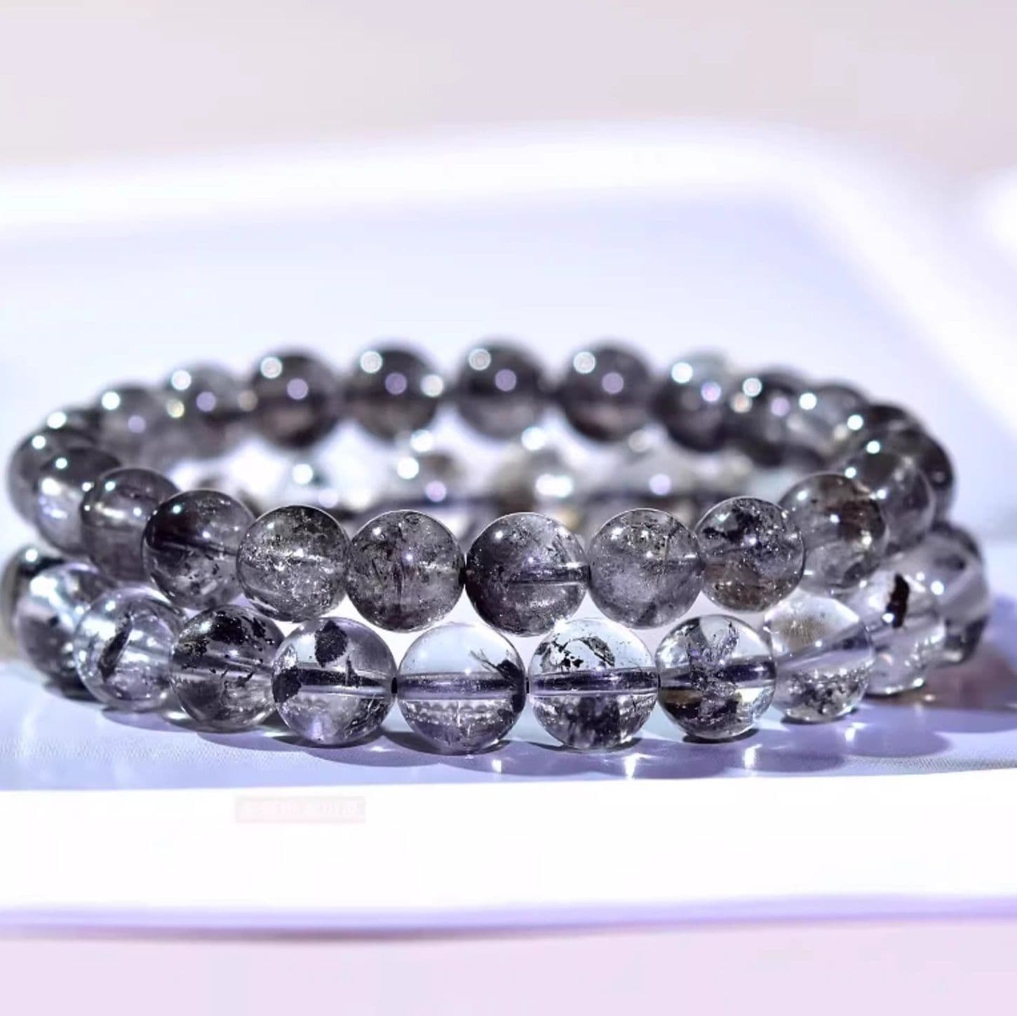 天然石ブレスレット ブラックエレスチャルクォーツ