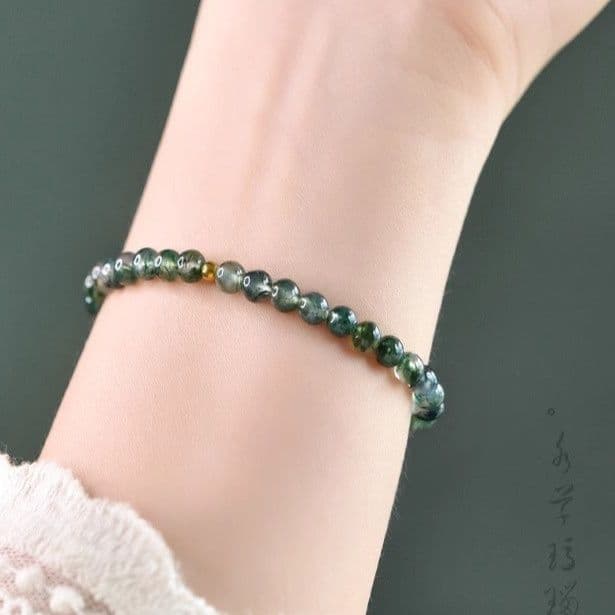 天然石ブレスレット モスアゲート