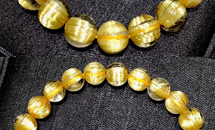 天然石ブレスレット ゴールドルチル 金紅石入り水晶