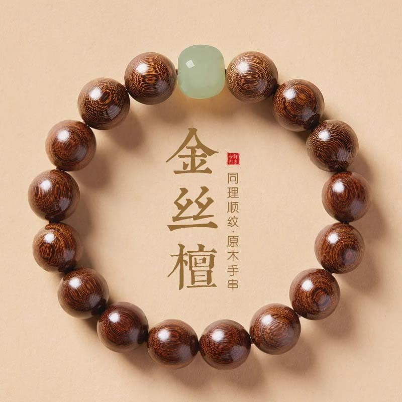 天然石ブレスレット 金糸檀