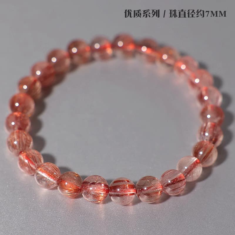 天然石ブレスレット レッドルチルクォーツ