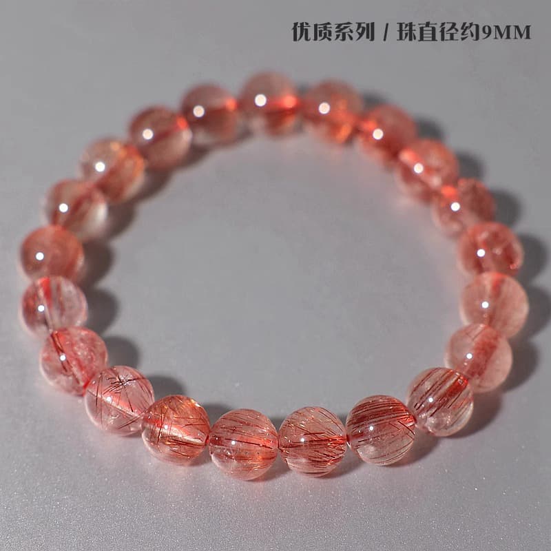 天然石ブレスレット レッドルチルクォーツ