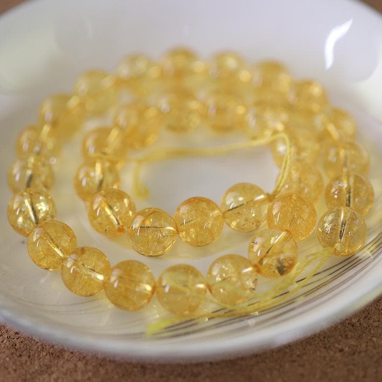 天然石ブレスレット シトリン連材b黄水晶