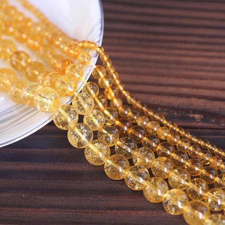 天然石ブレスレット シトリン連材b黄水晶