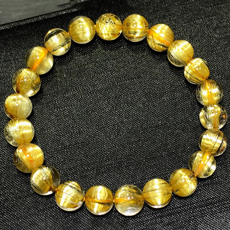 天然石ブレスレット ゴールドルチル 金紅石入り水晶