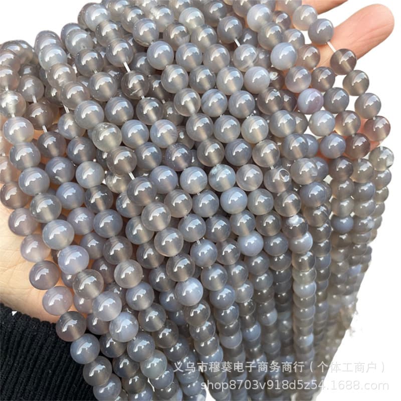 天然石ブレスレット グレーアゲート